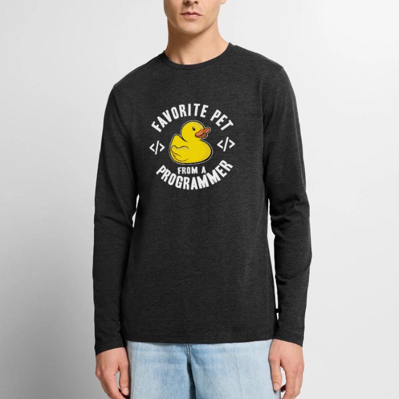 Programmierer Ente Programmieren Debugging Lustig Männer Premium Bio Langarmshirt