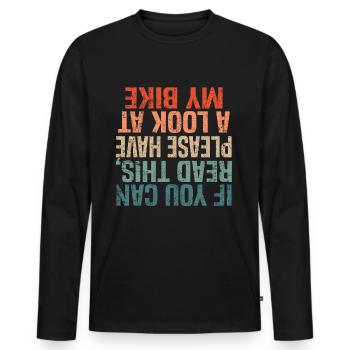 Downhill VTT VTT Cadeau De Vélo Drôle - T-shirt manches longues Premium bio Homme - noir - Devant - Nico (187cm)
