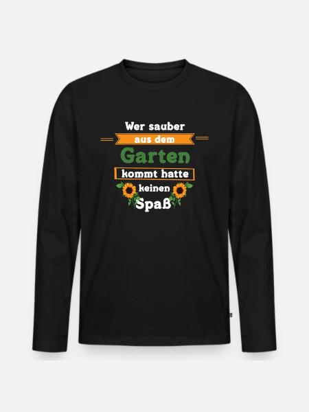 Garten | Gärtner | Gartenarbeit | Gärtnerin - Männer Premium Bio Langarmshirt - Schwarz