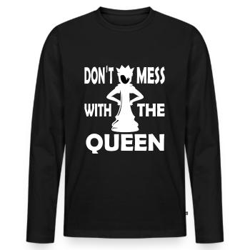 Pièces de joueur d’échecs Chess Mat Set Queen - T-shirt manches longues Premium bio Homme - noir - Devant - Nico (187cm)