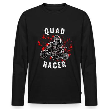 ATV Quad Racer - Men's Premium Organic Long Sleeve Shirt - black - Front - Nico (187cm)