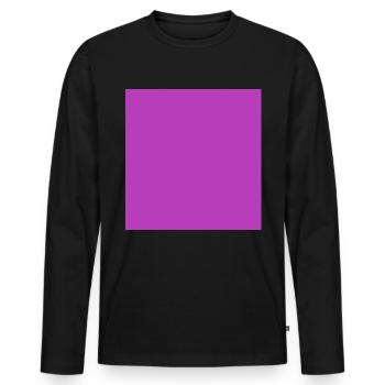 Square purple pink shape simple geometry - Men's Premium Organic Long Sleeve Shirt - black - Front - Nico (187cm)