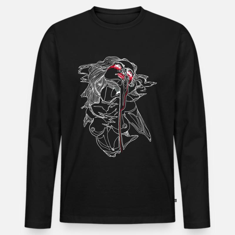 ### - Männer Premium Bio Langarmshirt - Schwarz