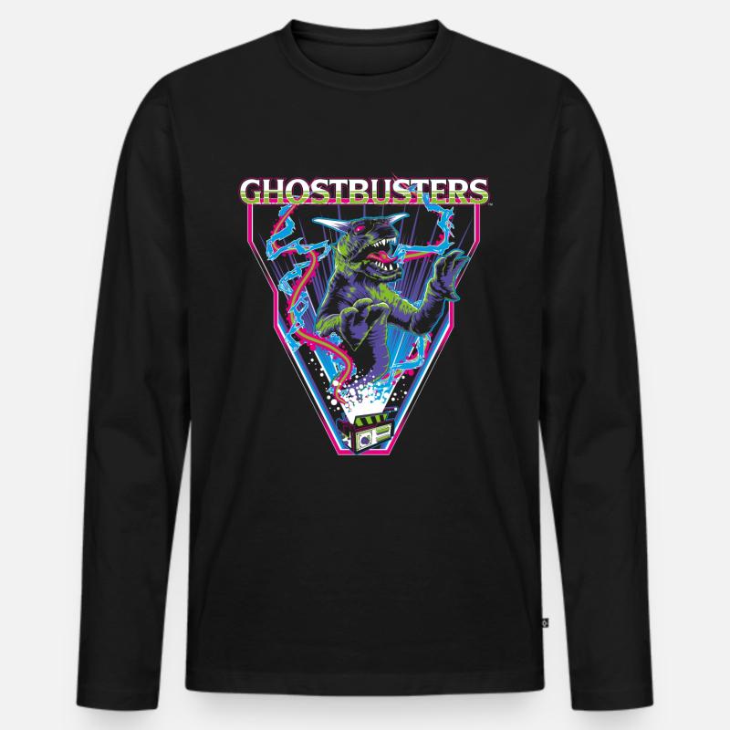 Ghostbusters Zuul Neon - Männer Premium Bio Langarmshirt - Schwarz