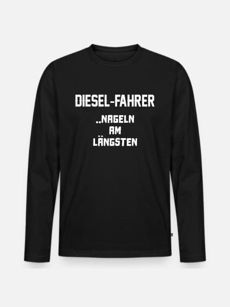DIESEL POWER - Männer Premium Bio Langarmshirt - Schwarz