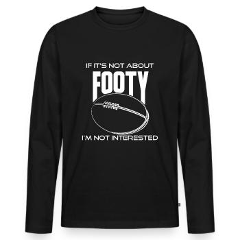 Football australien S'il ne s'agit pas de Footy - T-shirt manches longues Premium bio Homme - noir - Devant - Nico (187cm)