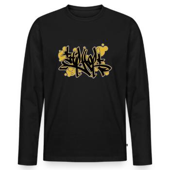 Hip Hop Graffiti - Männer Premium Bio Langarmshirt - Schwarz - Vorne - Nico (187cm)