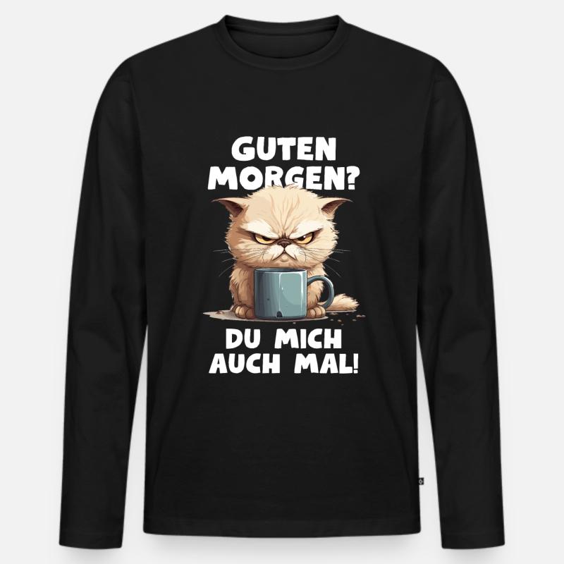 Grumpy 6 FERTIG - Männer Premium Bio Langarmshirt - Schwarz