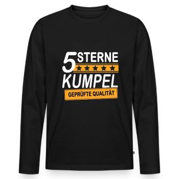 Meilleur pote meilleur ami - T-shirt manches longues Premium bio Homme - noir - Devant - Nico (187cm)