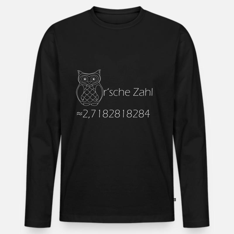 Euler'sche Zahl - Männer Premium Bio Langarmshirt - Schwarz