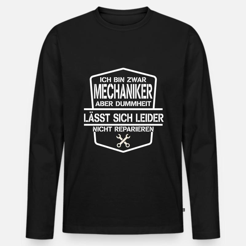 Mechaniker - Männer Premium Bio Langarmshirt - Schwarz