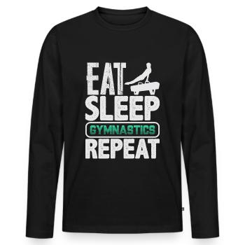 Gymnastics Gymnastics - Men's Premium Organic Long Sleeve Shirt - black - Front - Nico (187cm)