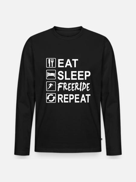 Freeride - Men's Premium Organic Long Sleeve Shirt - black
