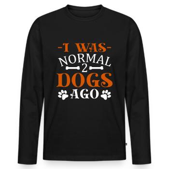 Hund Hunde Spruch Hundeliebhaber Geschenk - Männer Premium Bio Langarmshirt - Schwarz - Vorne - Nico (187cm)