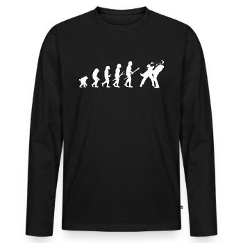 Krav Maga Combat Sport Martial Arts Israel - Men's Premium Organic Long Sleeve Shirt - black - Front - Nico (187cm)