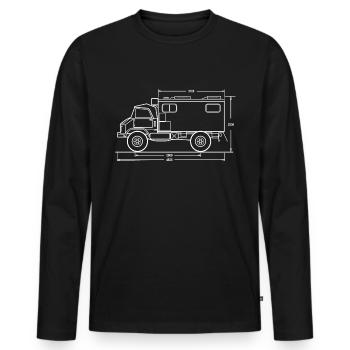 Unimog - Oldtimer - Offroad - Dispositif moteur universel - T-shirt manches longues Premium bio Homme - noir - Devant - Nico (187cm)