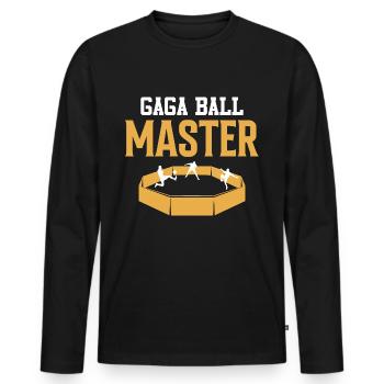 Gaga Ball Master Dans La Fosse - T-shirt manches longues Premium bio Homme - noir - Devant - Nico (187cm)