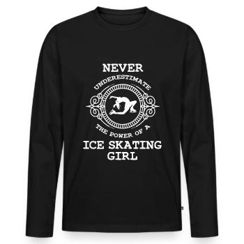 Eislaufen Iceskating Skate figure skating sport sk - Männer Premium Bio Langarmshirt - Schwarz - Vorne - Nico (187cm)