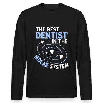 Dentist - Best Dentist - Men's Premium Organic Long Sleeve Shirt - black - Front - Nico (187cm)