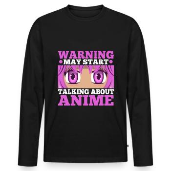 Warning may start talking about anime - Men's Premium Organic Long Sleeve Shirt - black - Front - Nico (187cm)