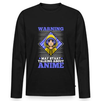 Warning may start talking about anime - Men's Premium Organic Long Sleeve Shirt - black - Front - Nico (187cm)
