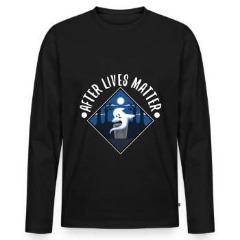 After Lives Matter - Männer Premium Bio Langarmshirt - Schwarz - Vorne - Nico (187cm)