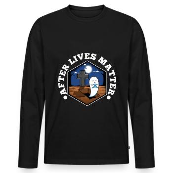 After Lives Matter - Männer Premium Bio Langarmshirt - Schwarz - Vorne - Nico (187cm)