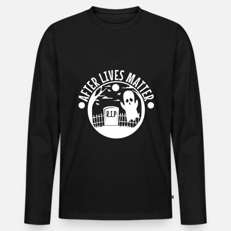 After Lives Matter - Männer Premium Bio Langarmshirt - Schwarz