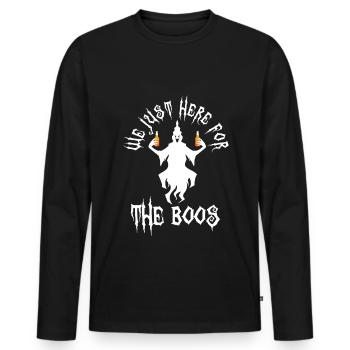I'm Just Here For The Boos - Men's Premium Organic Long Sleeve Shirt - black - Front - Nico (187cm)