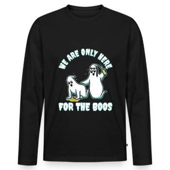 I'm Just Here For The Boos - Men's Premium Organic Long Sleeve Shirt - black - Front - Nico (187cm)