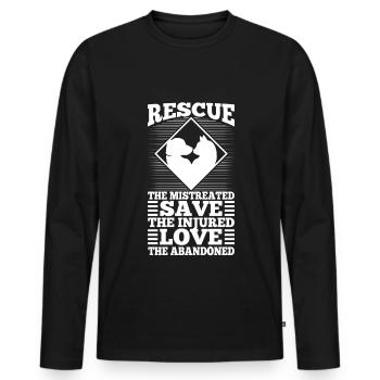 In my darkest hour i reached for a hand and found - Men's Premium Organic Long Sleeve Shirt - black - Front - Nico (187cm)