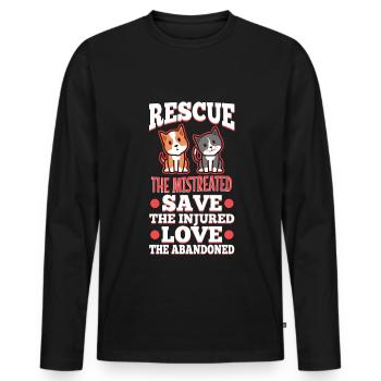 In my darkest hour i reached for a hand and found - Men's Premium Organic Long Sleeve Shirt - black - Front - Nico (187cm)