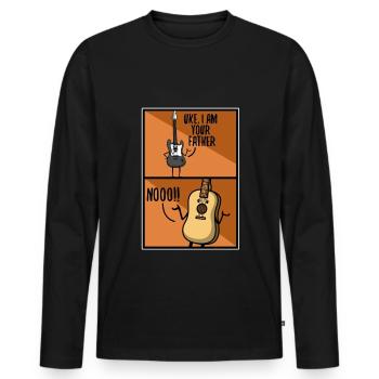 Uke i am your father - Männer Premium Bio Langarmshirt - Schwarz - Vorne - Nico (187cm)