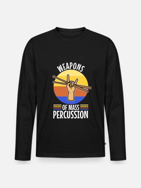 Weapons of mass percussion - Men's Premium Organic Long Sleeve Shirt - black