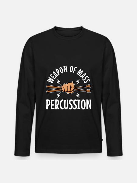 Weapons of mass percussion - Men's Premium Organic Long Sleeve Shirt - black