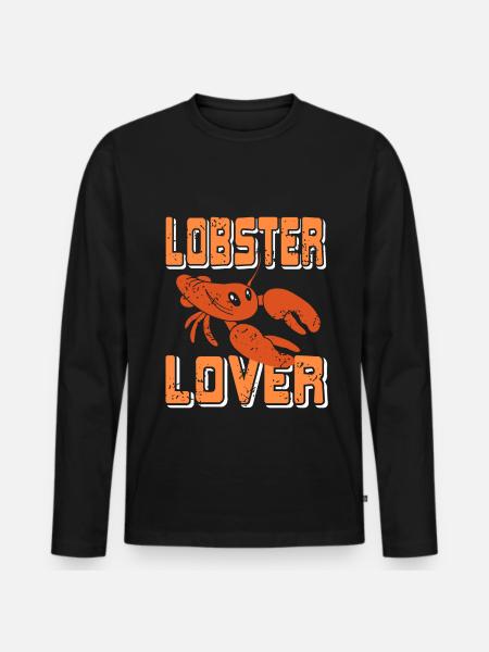 Lobster lover - Männer Premium Bio Langarmshirt - Schwarz