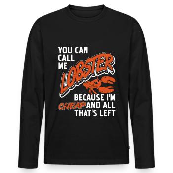 Vous pouvez m’appeler homard parce que je suis bon marché - T-shirt manches longues Premium bio Homme - noir - Devant - Nico (187cm)