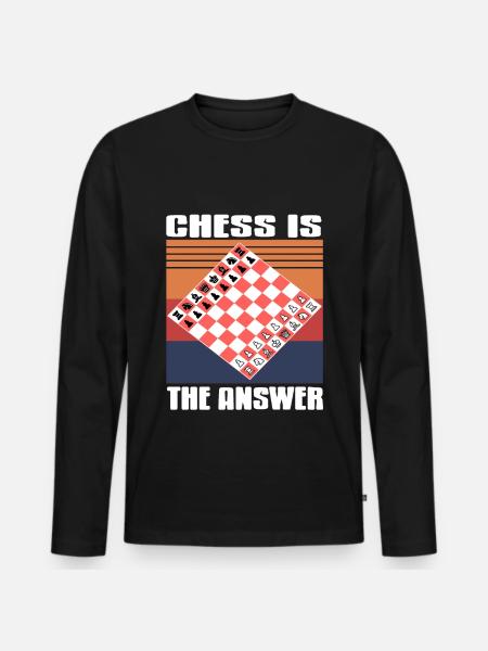 Chess is the answer - Men's Premium Organic Long Sleeve Shirt - black