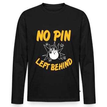 Aucune épingle laissée derrière - T-shirt manches longues Premium bio Homme - noir - Devant - Nico (187cm)