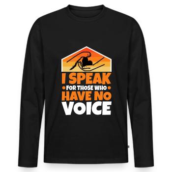 Je parle au nom de ceux qui n’ont pas de voix - T-shirt manches longues Premium bio Homme - noir - Devant - Nico (187cm)