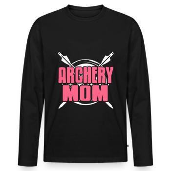 Sagittarius - Archery Mom - Men's Premium Organic Long Sleeve Shirt - black - Front - Nico (187cm)
