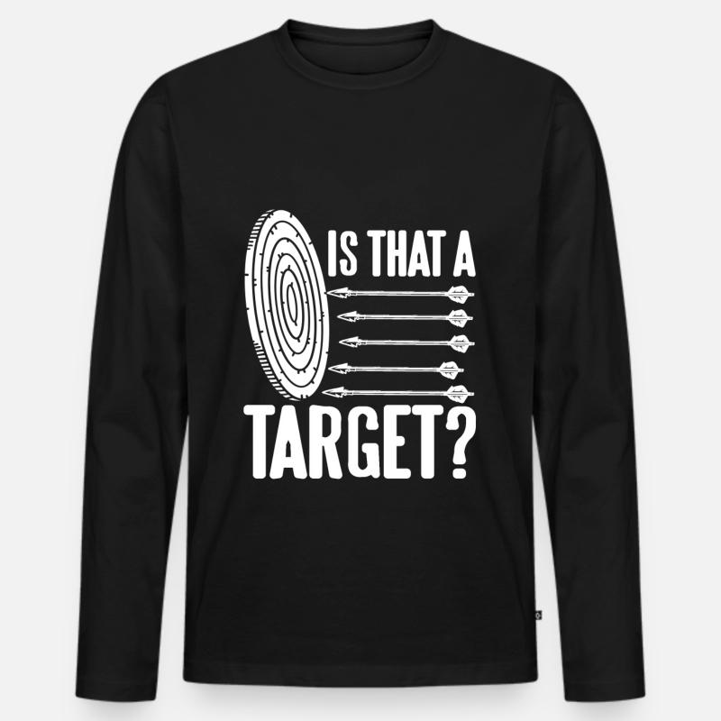 Bogenschütze - Is that a Target? - Männer Premium Bio Langarmshirt - Schwarz