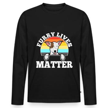 Furry lives matter - Männer Premium Bio Langarmshirt - Schwarz - Vorne - Nico (187cm)