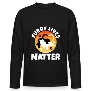 Furry lives matter - Männer Premium Bio Langarmshirt - Schwarz - Vorne - Nico (187cm)
