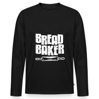 Bread Baker - Männer Premium Bio Langarmshirt - Schwarz - Vorne - Nico (187cm)