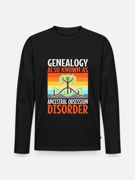 Ancestral obsession disorder - Men's Premium Organic Long Sleeve Shirt - black