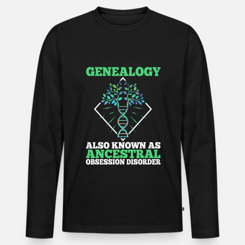 Ancestral obsession disorder - Männer Premium Bio Langarmshirt - Schwarz