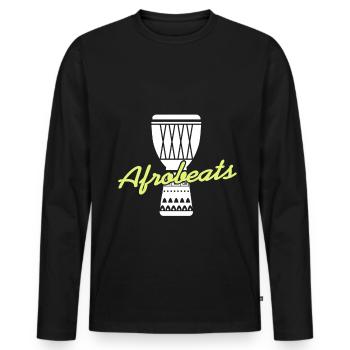 Genre soul de batterie afrobeat - T-shirt manches longues Premium bio Homme - noir - Devant - Nico (187cm)