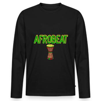 Genre soul de batterie afrobeat - T-shirt manches longues Premium bio Homme - noir - Devant - Nico (187cm)
