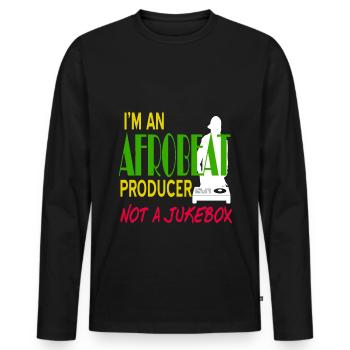 Je suis un producteur d’afrobeat, pas un jukebox - T-shirt manches longues Premium bio Homme - noir - Devant - Nico (187cm)